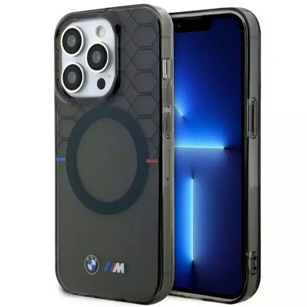 Case BMW BMHMP14XHGPK iPhone 14 Pro Max 6.7&quot  grey/grey hardcase Pattern MagSafe