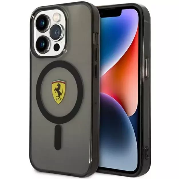 Ferrari FEHMP14XURKK iPhone 14 Pro Max 6.7  black/black hardcase Translucent Magsafe