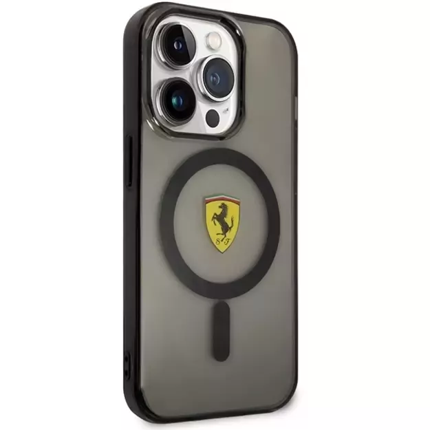 Ferrari FEHMP14XURKK iPhone 14 Pro Max 6.7  black/black hardcase Translucent Magsafe 3
