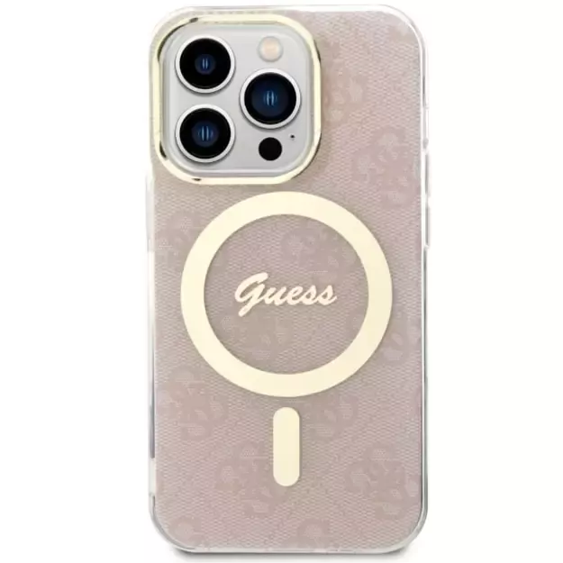 Guess GUHMP14LH4STP iPhone 14 Pro 6.1  pink/pink hardcase 4G MagSafe 10