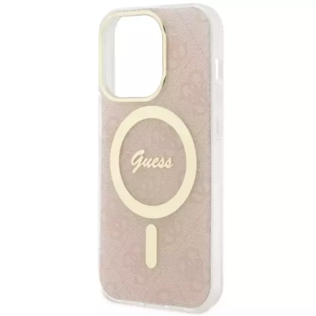 Guess GUHMP14LH4STP iPhone 14 Pro 6.1  pink/pink hardcase 4G MagSafe 13