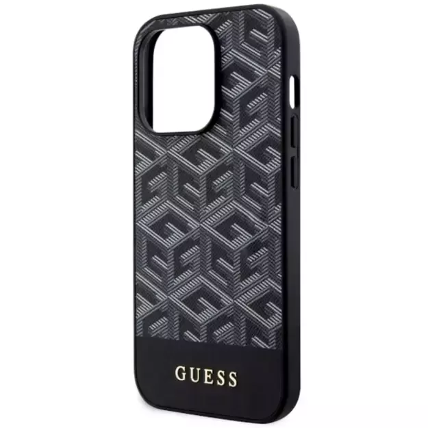 Guess GUHMP14LHGCFSEK iPhone 14 Pro 6.1&quot  black/black hardcase GCube Stripes MagSafe 5