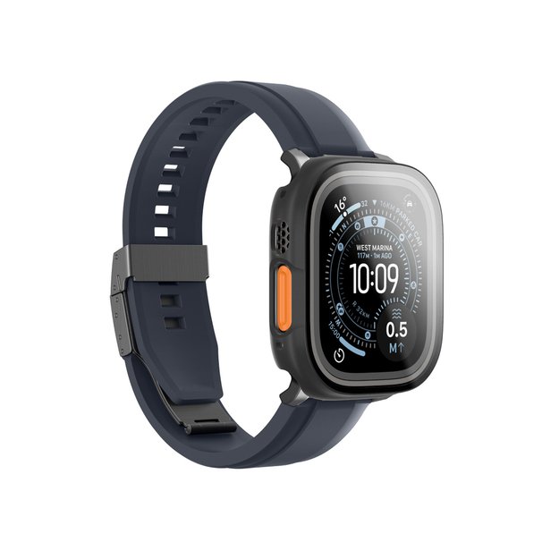 AmazingThing Radix Glass Screen Protector with Case for Apple Watch UItra 3 49mm - Black 1