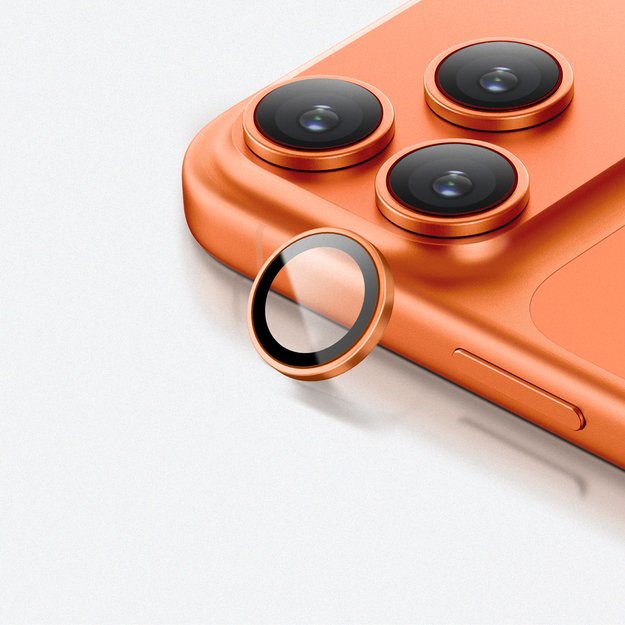 AmazingThing AR Sapphire Camera Lens Glass for iPhone 17 Pro / Pro Max - with Orange Frame 3