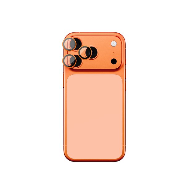 AmazingThing AR Sapphire Camera Lens Glass for iPhone 17 Pro / Pro Max - with Orange Frame 1