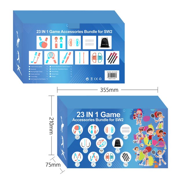 Nintendo Switch 23-in-1 Family Accessory Pack 2 - Orange and Blue Set 2