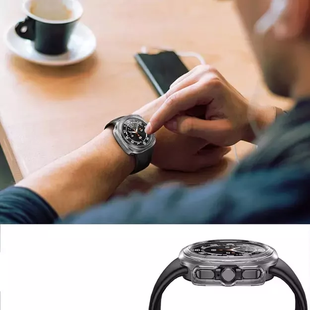 Tech-Protect Defense Case for Samsung Galaxy Watch Ultra 47mm - Transparent 2