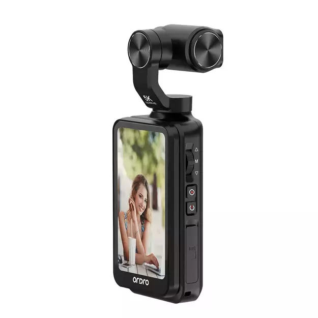 Ordro Pocket M5 3-Axis Gimbal Camera, 5K, for Vlogging and YouTube – Black 2