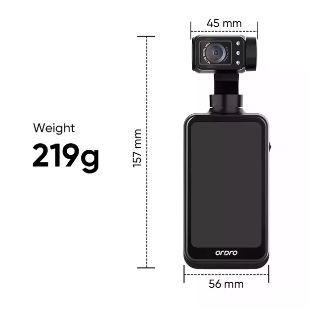 Ordro Pocket M5 3-Axis Gimbal Camera, 5K, for Vlogging and YouTube – Black 15
