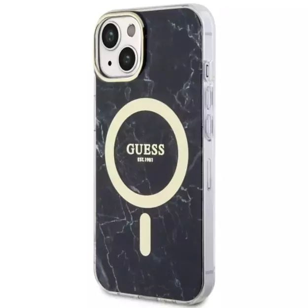 Guess GUHMP14MPCUMAK iPhone 14 Plus 6.7  black/black hardcase Marble MagSafe 1