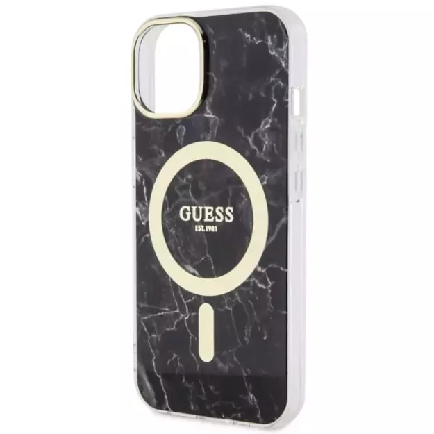 Guess GUHMP14MPCUMAK iPhone 14 Plus 6.7  black/black hardcase Marble MagSafe 5