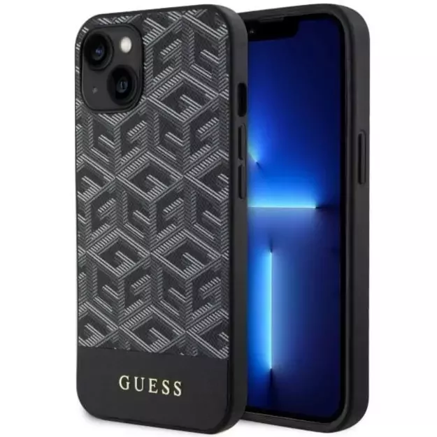 Guess GUHMP14SHGCFSEK iPhone 14 6.1&quot  black/black hardcase GCube Stripes MagSafe