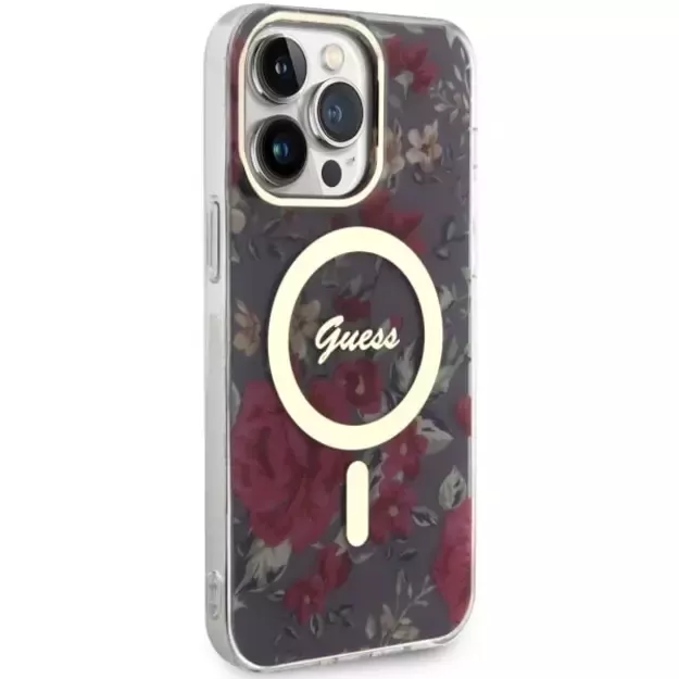Guess GUHMP14XHCFWSA iPhone 14 Pro Max 6.7&quot  green/khaki hardcase Flower MagSafe 3