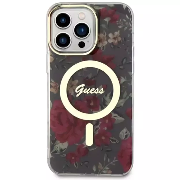Guess GUHMP14XHCFWSA iPhone 14 Pro Max 6.7&quot  green/khaki hardcase Flower MagSafe 2