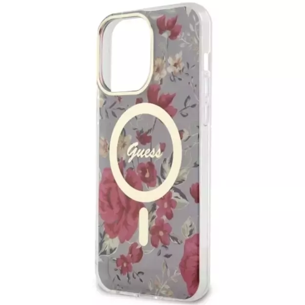 Guess GUHMP14XHCFWSA iPhone 14 Pro Max 6.7&quot  green/khaki hardcase Flower MagSafe 5