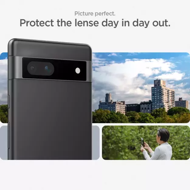 Spigen Glas.tR EZ Fit Optik Camera Protector for Google Pixel 7A - Black 2 pcs. 12