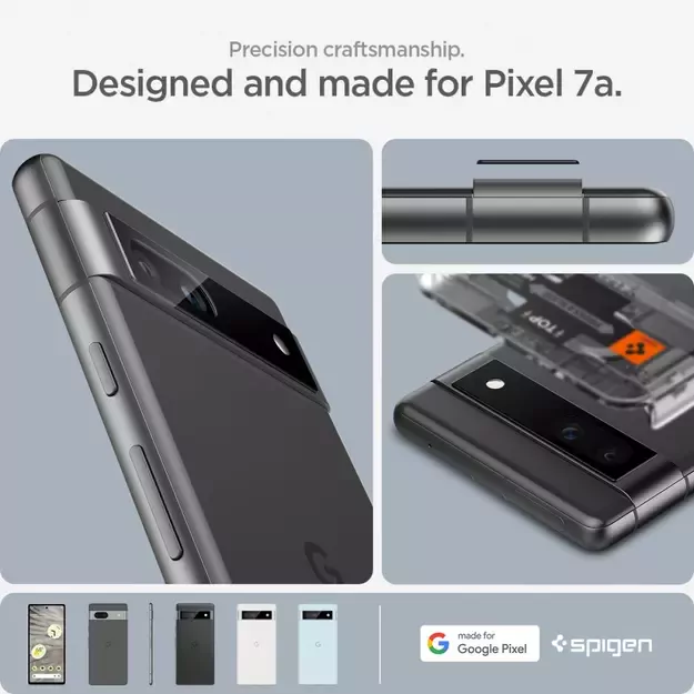 Spigen Glas.tR EZ Fit Optik Camera Protector for Google Pixel 7A - Black 2 pcs. 16
