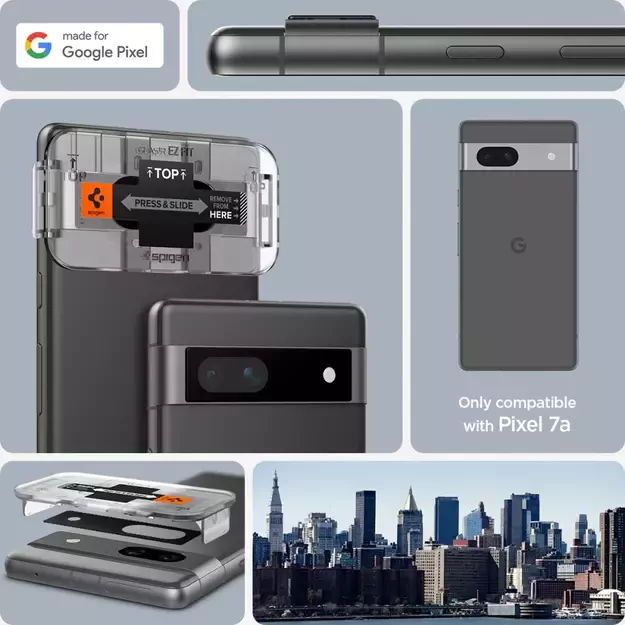 Spigen Glas.tR EZ Fit Optik Camera Protector for Google Pixel 7A - Black 2 pcs. 11