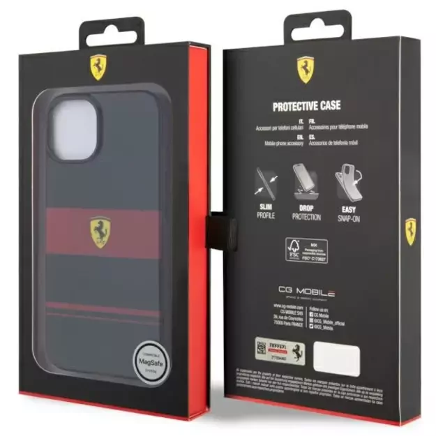 Ferrari FEHMP14SUCOK iPhone 14 6.1&quot  black/black hardcase IMD Combi Magsafe 14