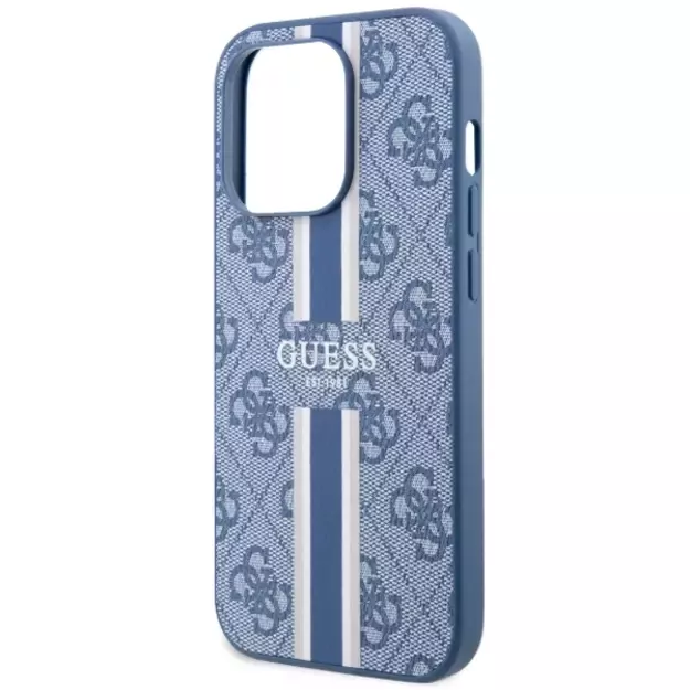 Guess GUHMP14LP4RPSB iPhone 14 Pro 6.1&quot  blue/blue hardcase 4G Printed Stripes MagSafe 12