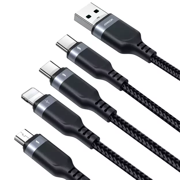 Joyroom Multi-Use Series S-A18 4in1 USB-A - USB-C / USB-C / Lightning / micro USB cable 1.2m - black 13