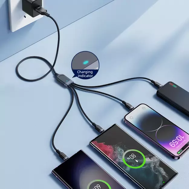 Joyroom Multi-Use Series S-A18 4in1 USB-A - USB-C / USB-C / Lightning / micro USB cable 1.2m - black 16