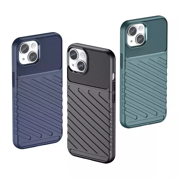 Armored iPhone 15 Plus Thunder Case - blue 6