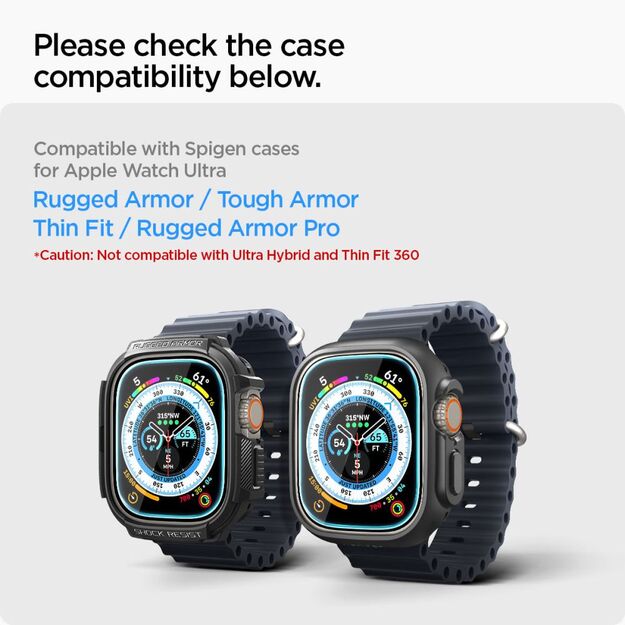 Spigen Glas.tR EZ Fit tempered glass for Apple Watch Ultra / Ultra 2 (49 mm) - 2 pcs. 5