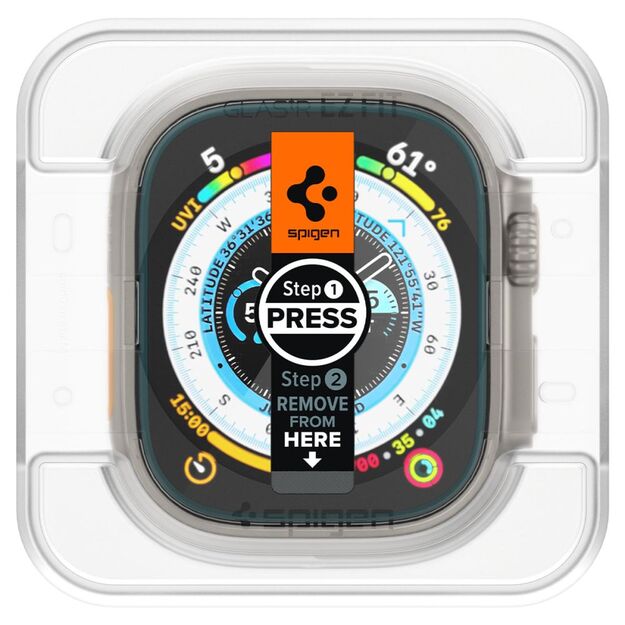 Spigen Glas.tR EZ Fit tempered glass for Apple Watch Ultra / Ultra 2 (49 mm) - 2 pcs. 1