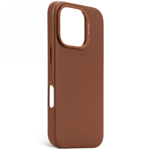 Decoded Leather Backcover case with MagSafe for iPhone 16 Pro - brown 1