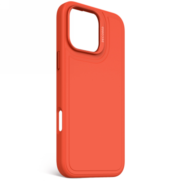 Decoded AntiMicrobial Silicone Stacks Backcover with MagSafe for iPhone 16 Pro Max - Orange 1