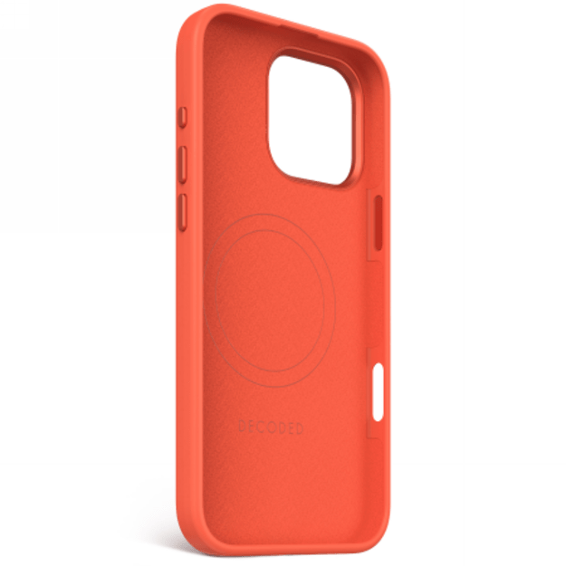 Decoded AntiMicrobial Silicone Stacks Backcover with MagSafe for iPhone 16 Pro Max - Orange 2