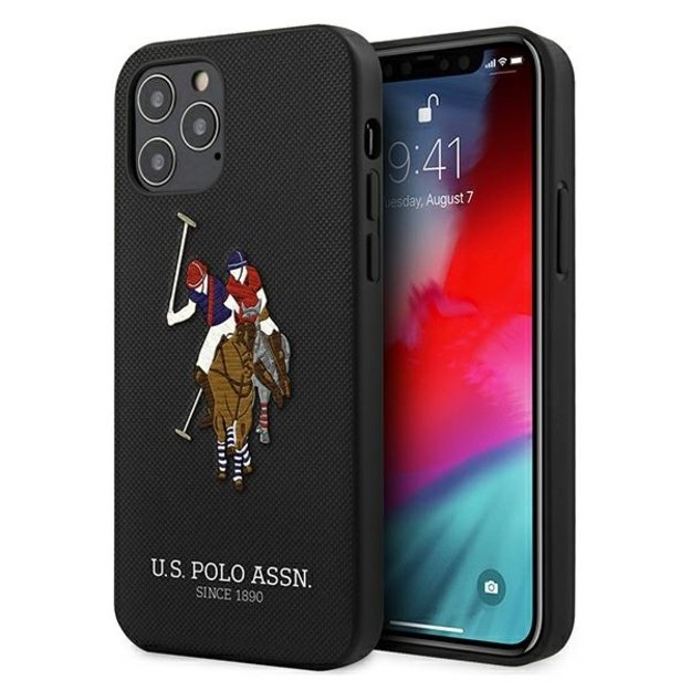 US Polo USHCP12LPUGFLBK iPhone 12 Pro Max 6.7  black/black Polo Embroidery Collection