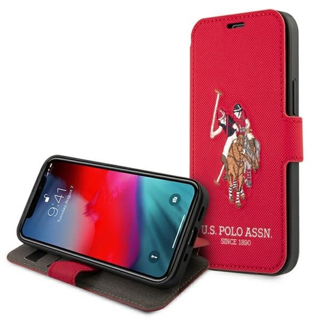 US Polo USFLBKP12LPUGFLRE iPhone 12 Pro Max 6,7  czerwony/red book Polo Embroidery Collection 5