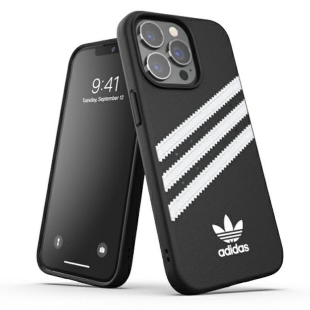 Adidas OR Molded Case PU for iPhone 13 Pro / iPhone 13 - Black and White