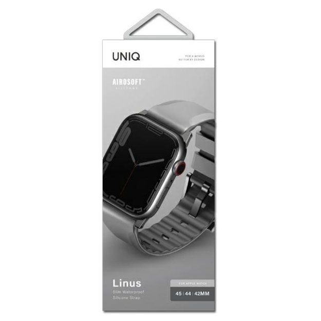 Uniq Linus strap for Apple Watch 1/2/3/4/5/6/7/8/SE/SE2/Ultra 42/44/45/49mm - gray 2