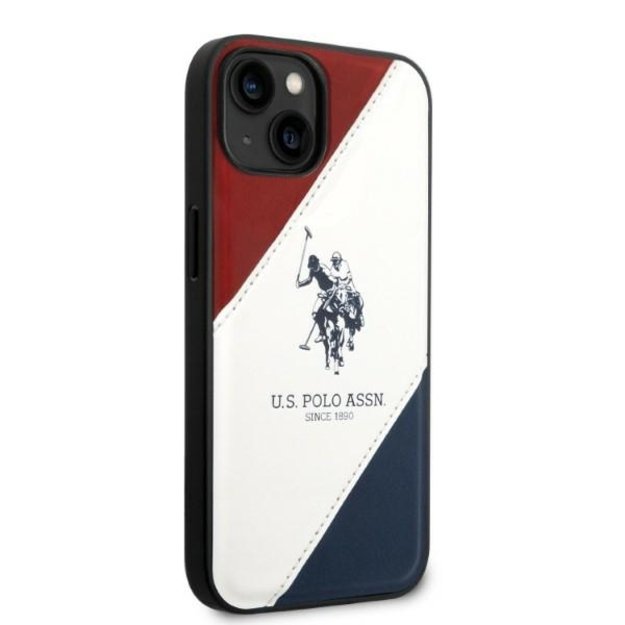 US Polo USHCP14MPSO3 iPhone 14 Plus 6.7&quot  white/white Tricolor Embossed 5