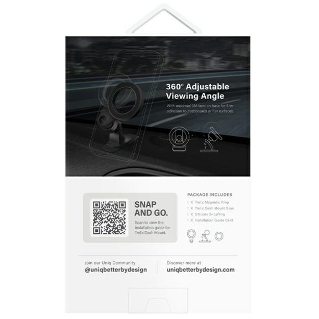 Uniq Trelix Car magnetic dashboard holder - black 7