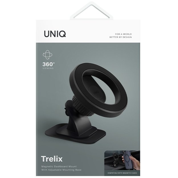 Uniq Trelix Car magnetic dashboard holder - black 6