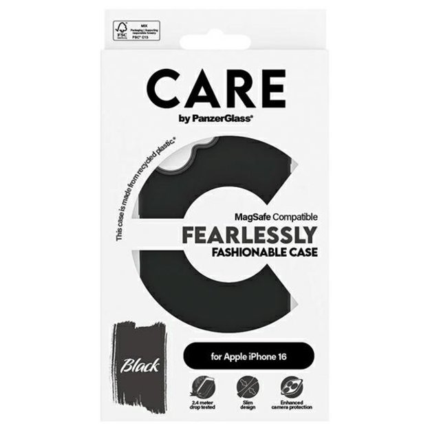 CARE by PanzerGlass Fashion Case iPhone 16 6.1&quot  black/black MagSafe 1377 3