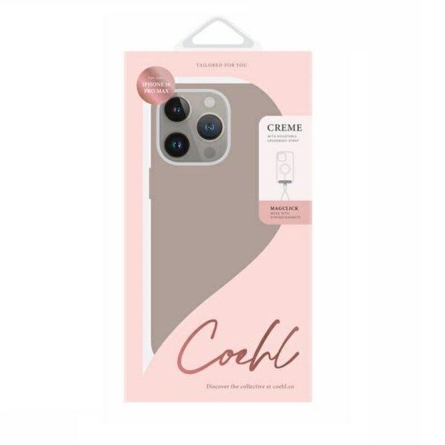 Uniq Coehl Creme iPhone 16 Pro Max 6.9&quot  Magnetic Charging case gray/taupe gray 4