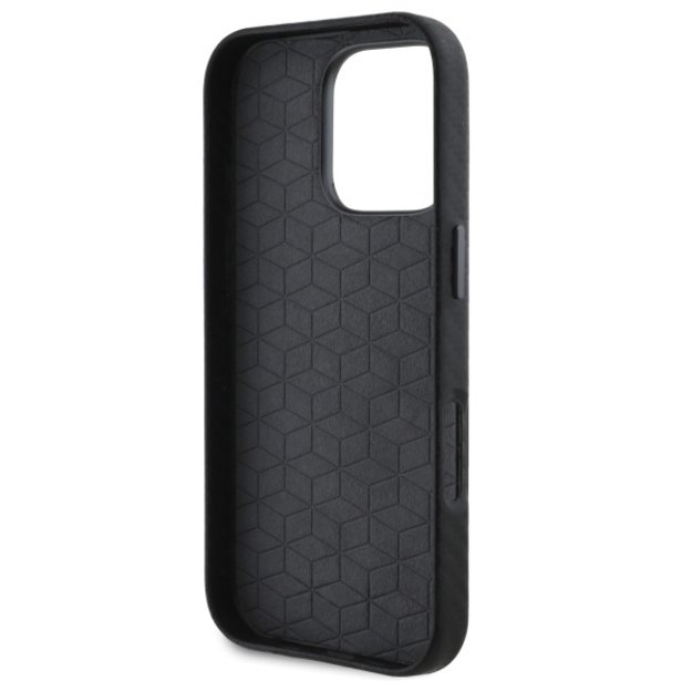 BMW Carbon Wrapped Metal iPhone 16 Pro Max Case - Black 6