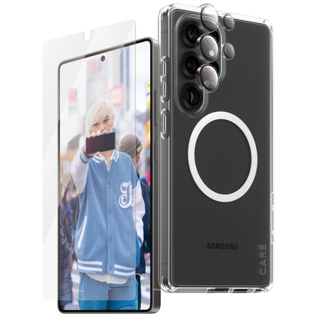 CARE by PanzerGlass Flagship 3in1 Case + Glass + Lens Protective Kit for Samsung Galaxy S25 Ultra 1