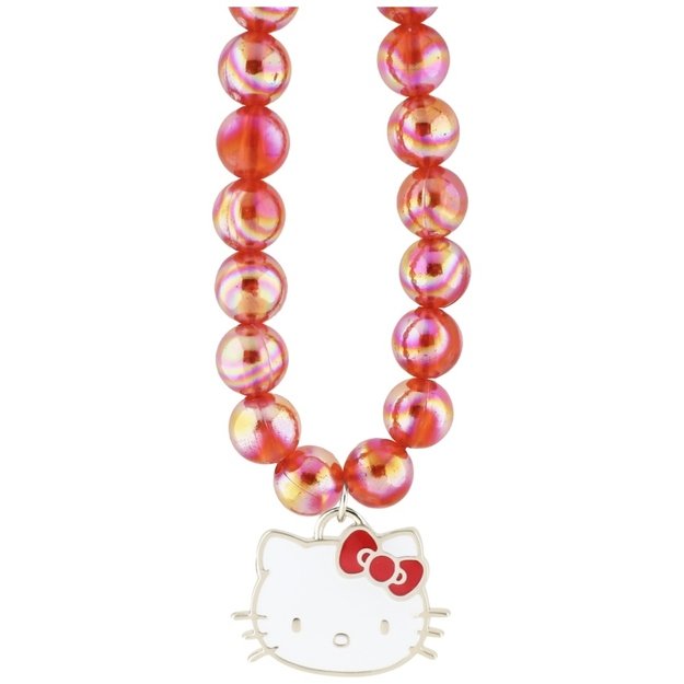 Hello Kitty Pearls Kitty Head Phone Charm - Red 1