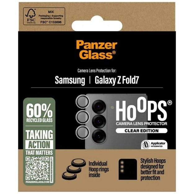 PanzerGlass Hoops Tempered Glass Lens Cover for Samsung Galaxy Z Fold 7 3
