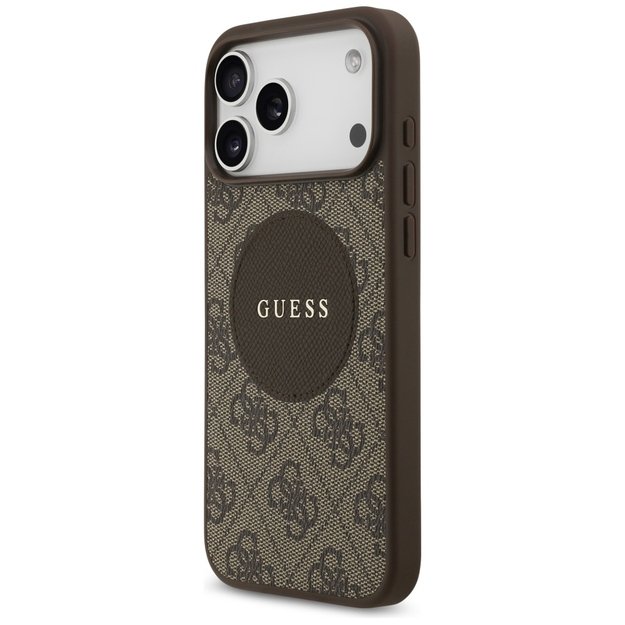 Guess 4G Circle Classic Logo MagSafe case for iPhone 17 Pro Max - brown 1