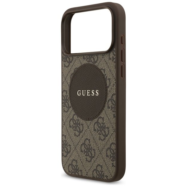 Guess 4G Circle Classic Logo MagSafe case for iPhone 17 Pro Max - brown 5