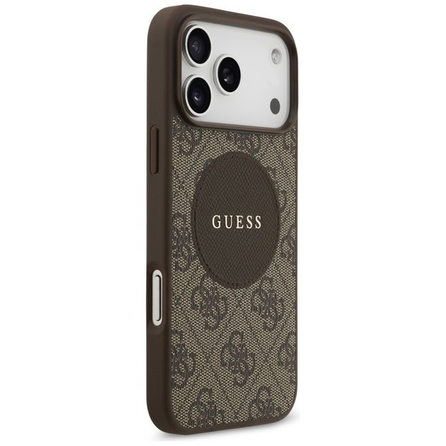 Guess 4G Circle Classic Logo MagSafe case for iPhone 17 Pro Max - brown 3