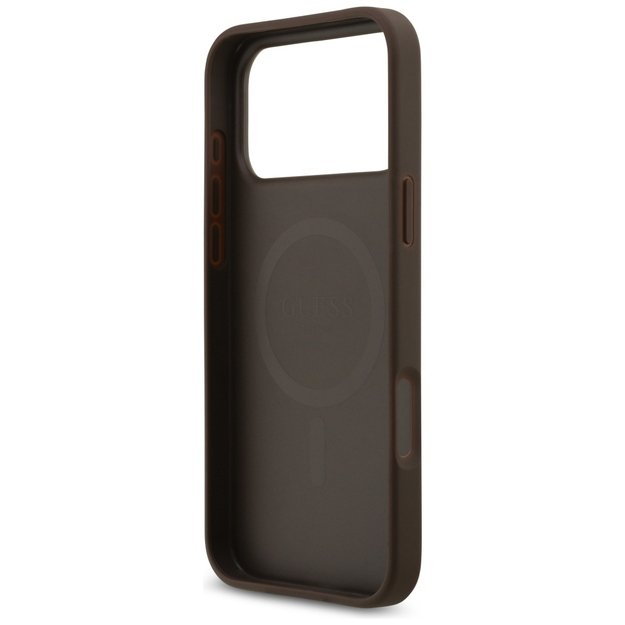 Guess 4G Circle Classic Logo MagSafe case for iPhone 17 Pro Max - brown 6
