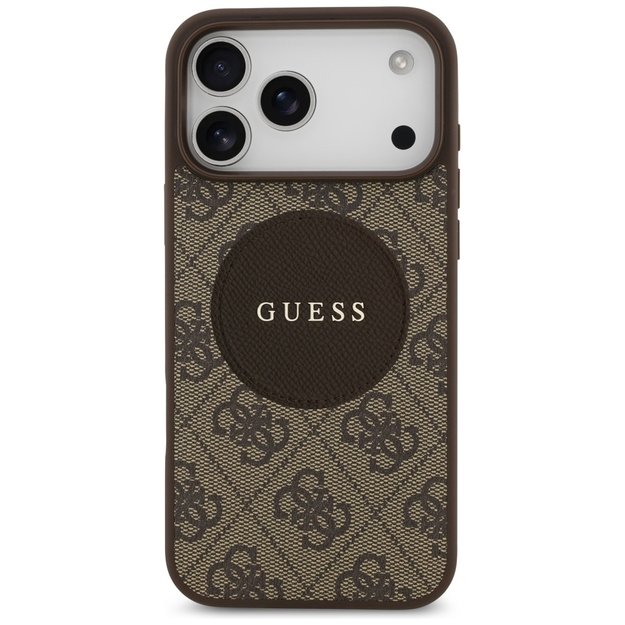 Guess 4G Circle Classic Logo MagSafe case for iPhone 17 Pro Max - brown 2